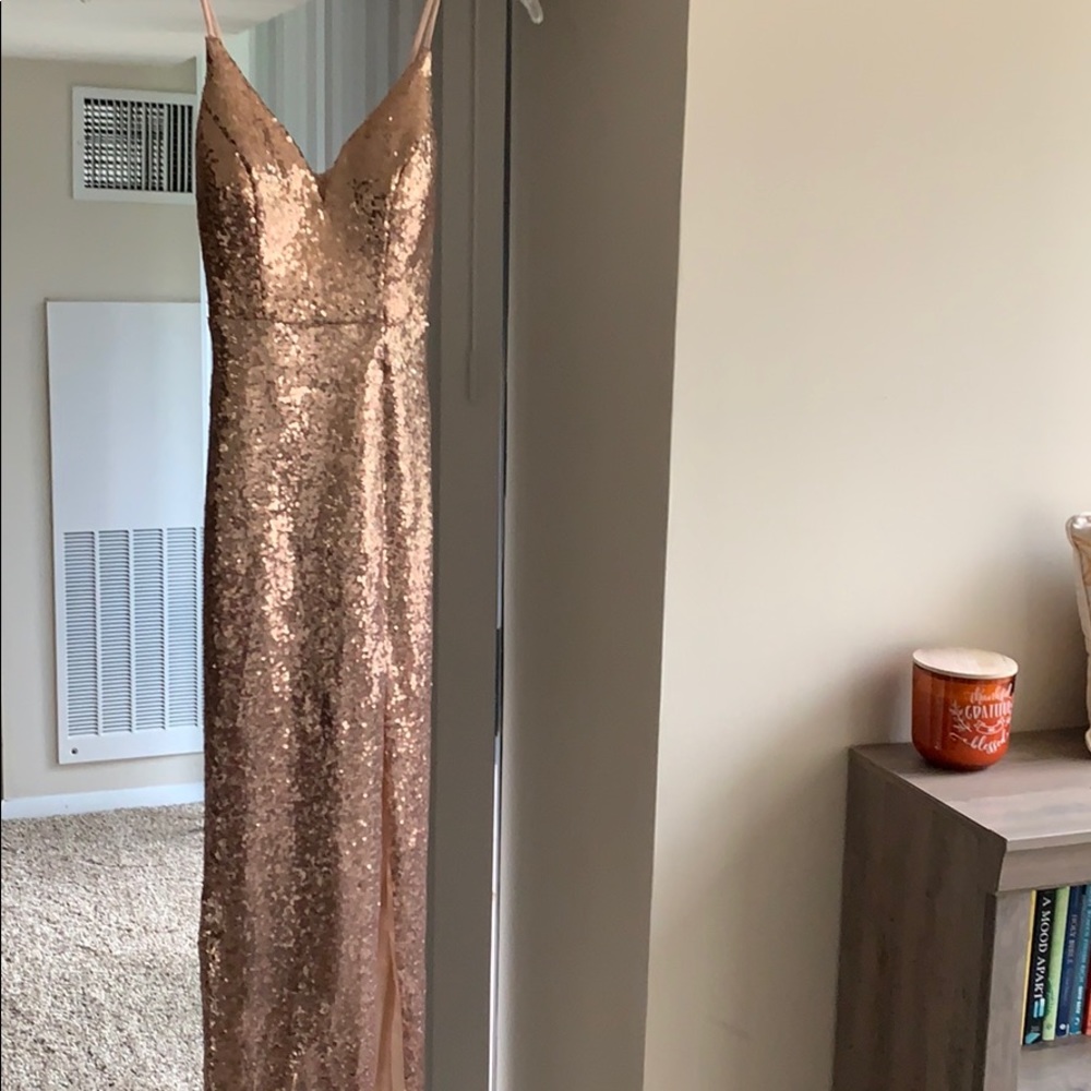 Sequin Gown, worn once! No damages, perfect condition